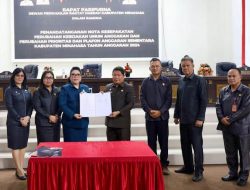 Dihadiri Bupati Kumendong, Ketua Glady Kandouw Pimpin Rapat Paripurna Penandatanganan Kesepakatan KUA dan PPAS Tahun 2024