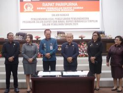 Bupati Noudy Tendean Hadiri Rapat Paripurna Pengumuman Pengesahan Pengangkatan Bupati dan Wakil Bupati Terpilih