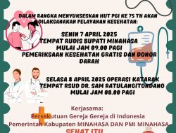 HUT ke-75, PGI Kerjasama Pemkab Minahasa Gelar Pelayanan Kesehatan dan Operasi Katarak Gratis