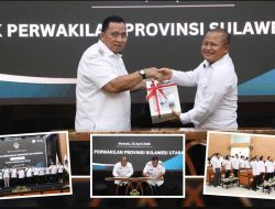 Bupati Minahasa, Robby Dondokambey menghadiri kegiatan penyerahan dan penandatanganan berita acara serah terima Laporan Keuangan Pemerintah Daerah  Kabupaten Minahasa Tahun 2024