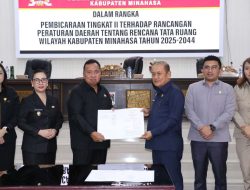 Dihadiri RD VaSung, DPRD Minahasa Sahkan Ranperda RTRW 2025-2044