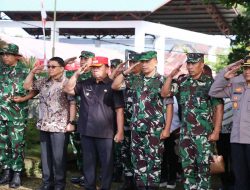 Bupati Minahasa Robby Dondokambey Bersama Danrem 131/Santiago Hadiri Karya Bakti Pembersihan Eceng Gondok di Danau Tondano