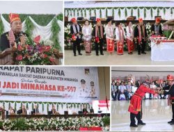 Puncak Perayaan Hari Jadi Minahasa ke-597 Dalam Rapat Paripurna DPRD